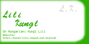 lili kungl business card